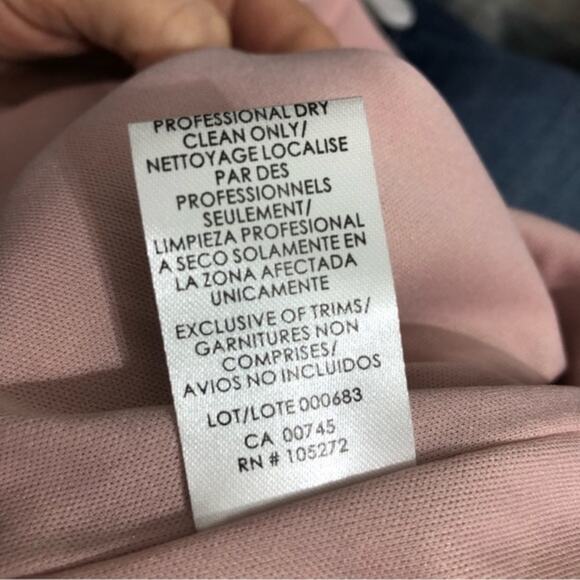 JS Collections Karina Blush Bow Illusion Mesh Sheath Dress 14 NWT - Picture 10 of 11